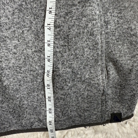 L.L.Bean Sweater Fleece Pullover Heather Grey Men's Slightly Fitted Medium - Picture 6 of 7